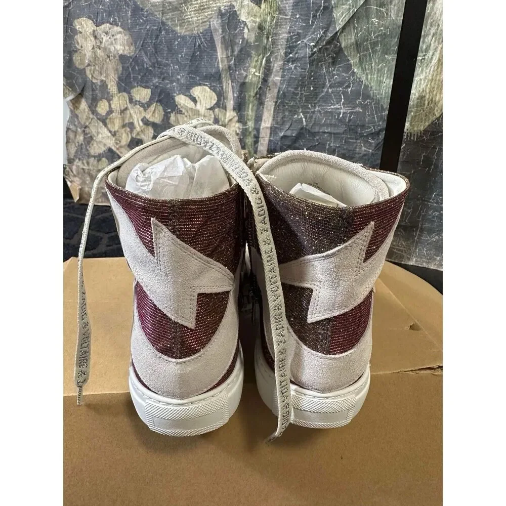 New Zadig&Voltaire Zv1747 High Flash Sneakers Size 39